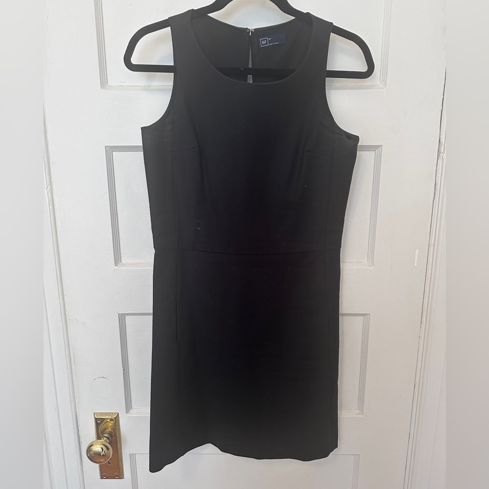 Black cotton shift dress